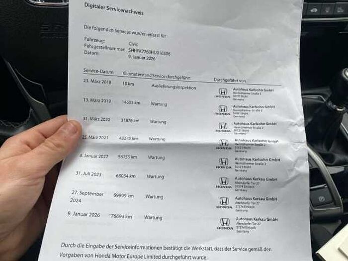 Honda Civic 1.5 i-VTEC Turbo Sport